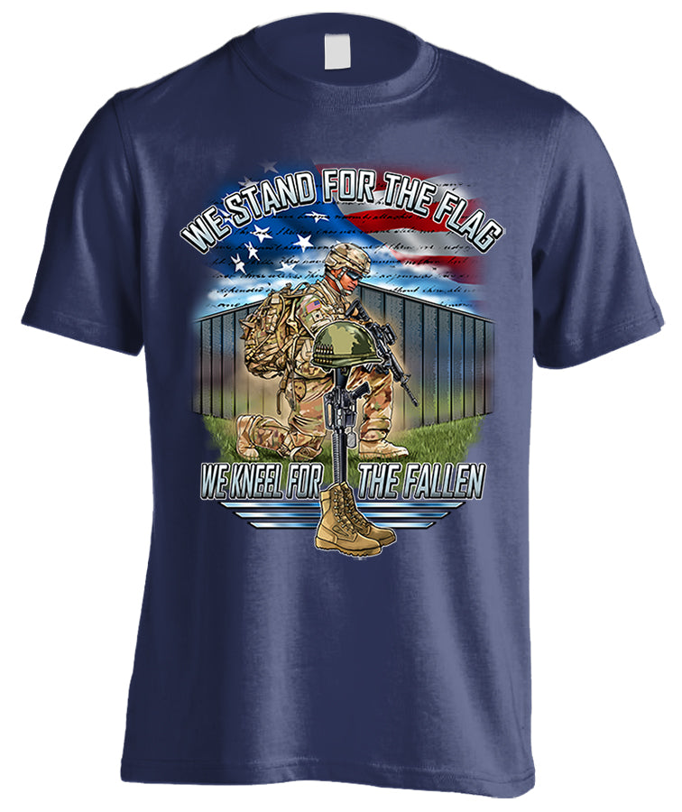 We Stand For The Flag, We Kneel For The Fallen (Front Print)