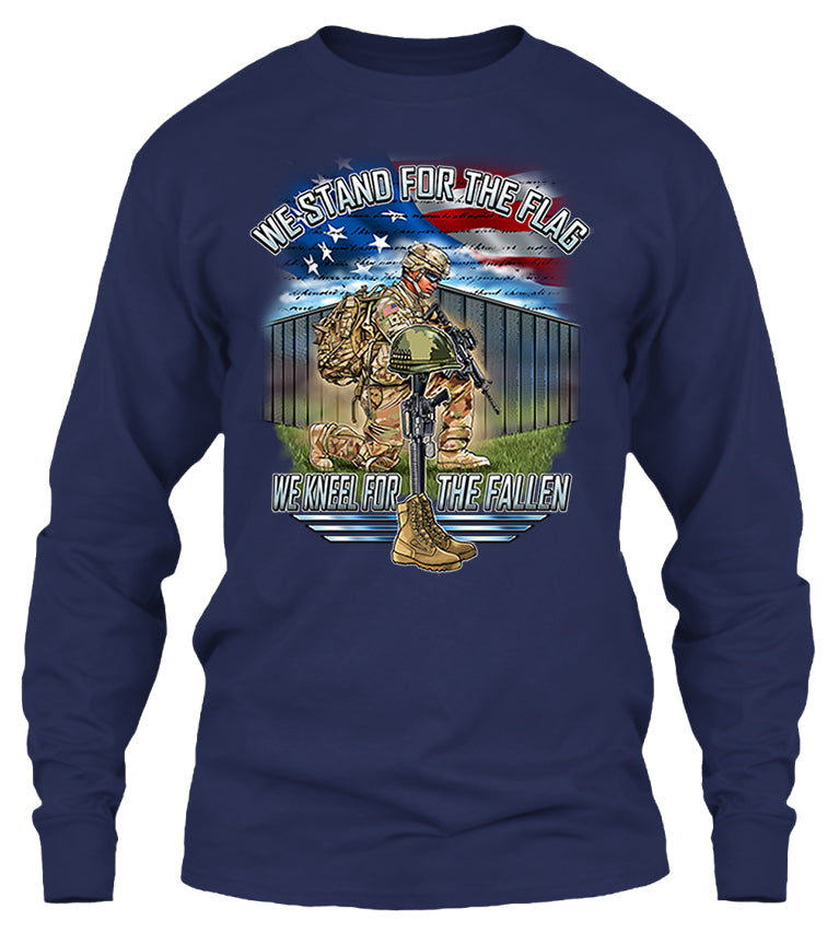 We Stand For The Flag, We Kneel For The Fallen (Front Print)