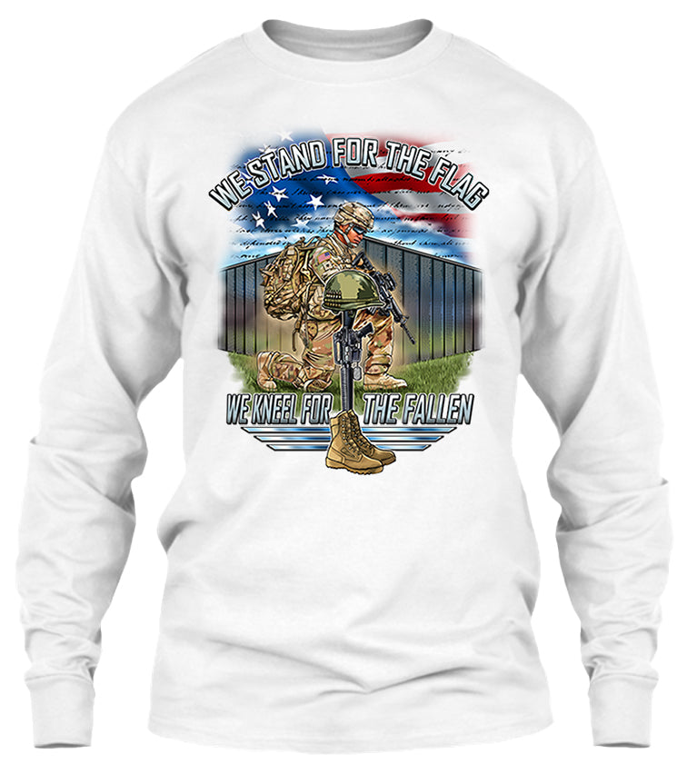 We Stand For The Flag, We Kneel For The Fallen (Front Print)