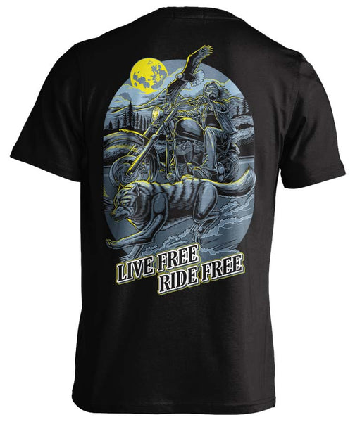 Skull Car Bike Sticker – Live Free, Ride Free, Die Free – 2.5 Inch Helmet Decal For Biker Rockers