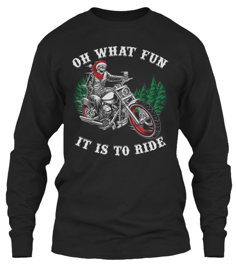 Oh What Fun It Is To Ride Christmas (Front Print)