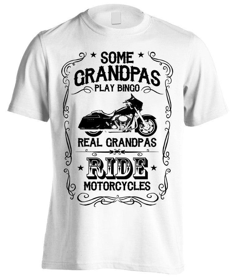 T-shirt - Real Grandpas Ride Motorcycles (Front Print)