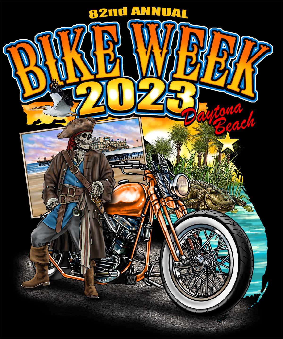 2023 Daytona Bike Week Pirate Rider - 82nd Anniversary