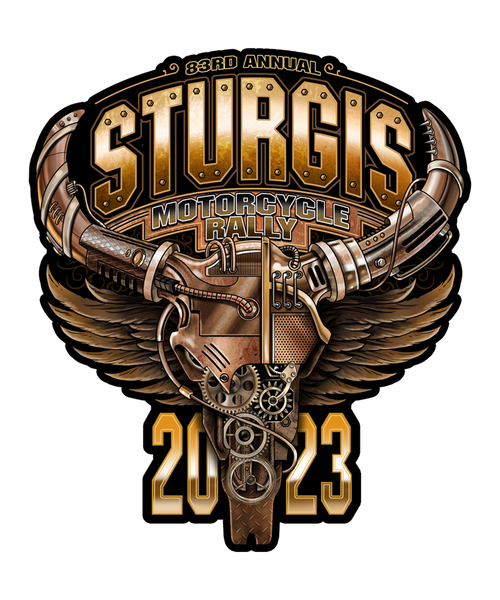 2023 Sturgis Rally Steampunk Skull 83rd Anniversary Decals