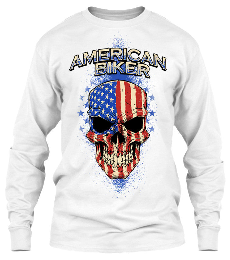 American Biker Skull (Front Print)