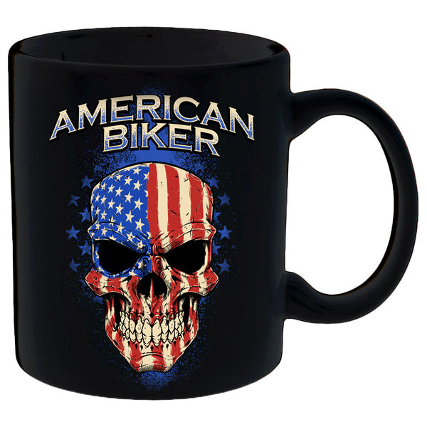 American Biker Skull Mug