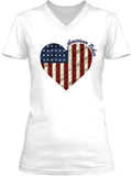 American Biker Flag & Heart (Ladies)