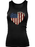 American Biker Flag & Heart (Ladies)