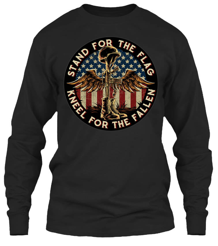 Battlefield Cross Stand For The Flag (Front Print)