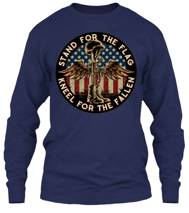 Battlefield Cross Stand For The Flag (Front Print)