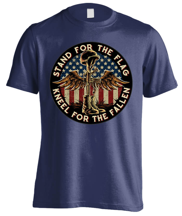 Battlefield Cross Stand For The Flag (Front Print)