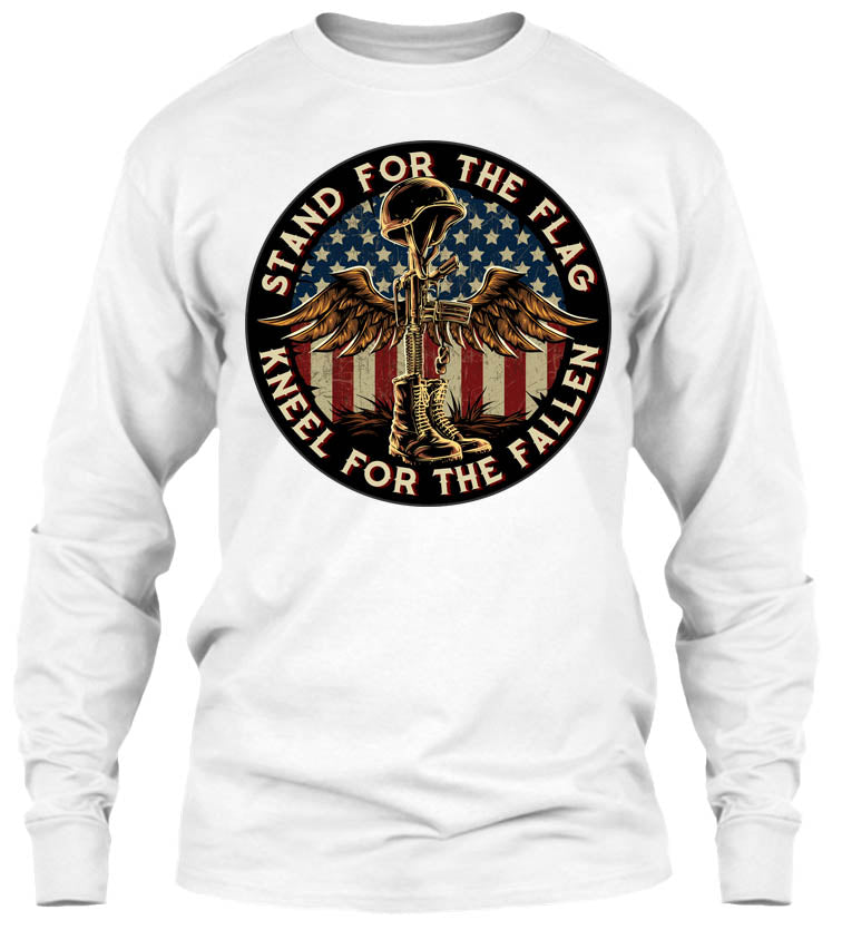 Battlefield Cross Stand For The Flag (Front Print)