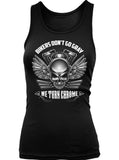 T-shirt - Bikers Don't Go Gray We Turn Chrome - Skull & Wings (Ladies)