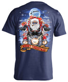 Biker Santa's Motorcycle Ugly Christmas T-shirt