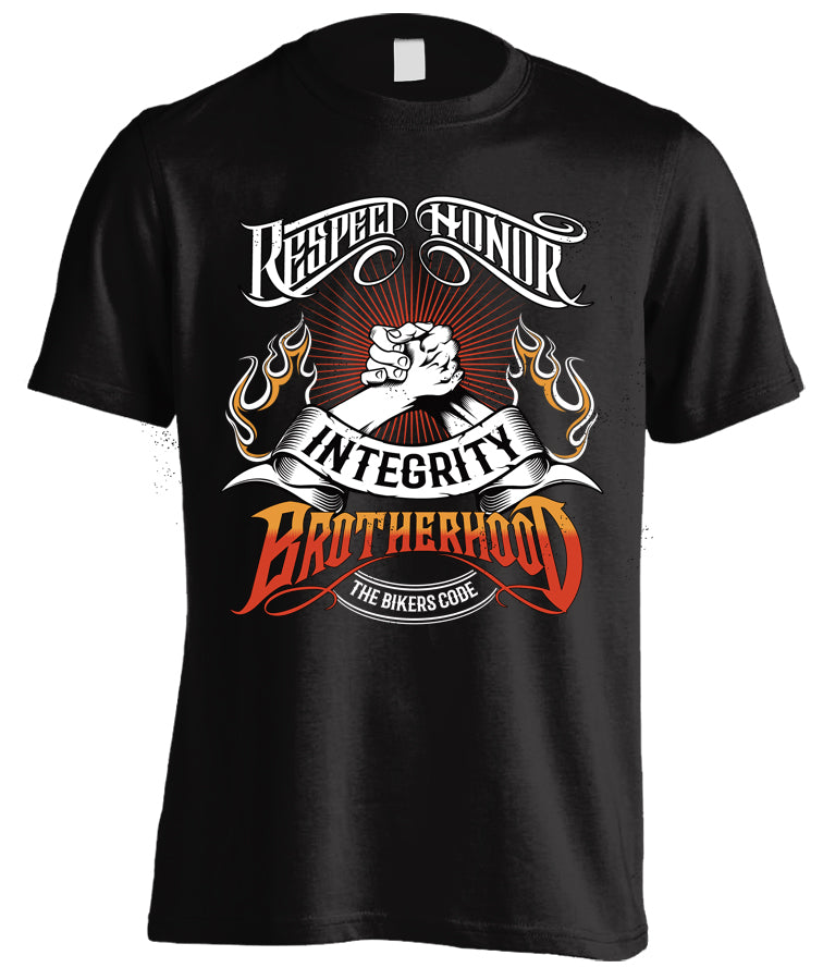The Bikers Code Brotherhood (Front Print)