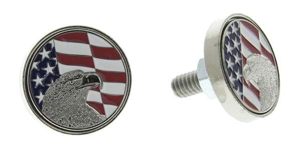 American Flag Eagle Motorcycle License Plate Bolts