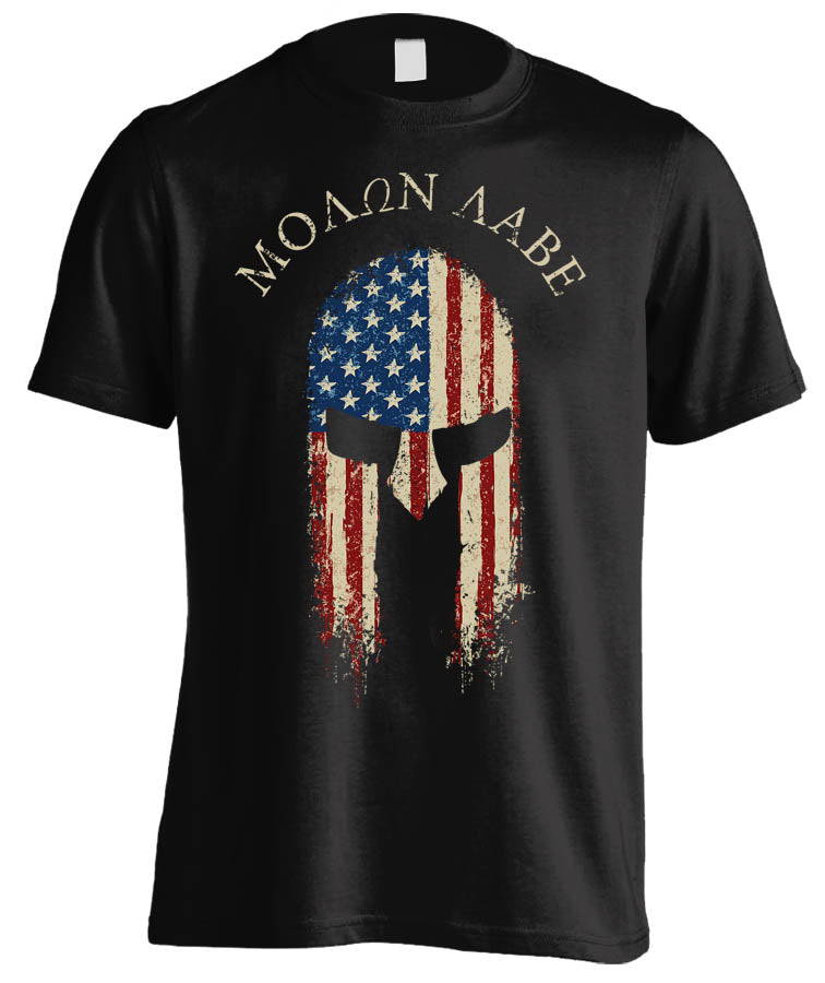 Molon Labe "Come and Take Them" Spartan T-shirt (Front Print)