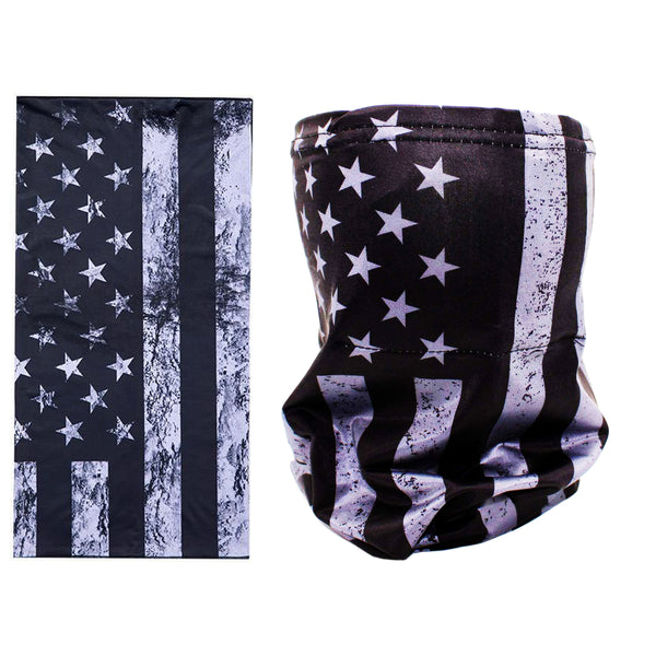 Gray American Flag Riding Face Mask