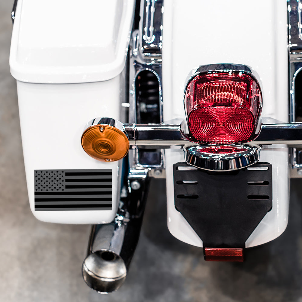 Gray American Flag Decal