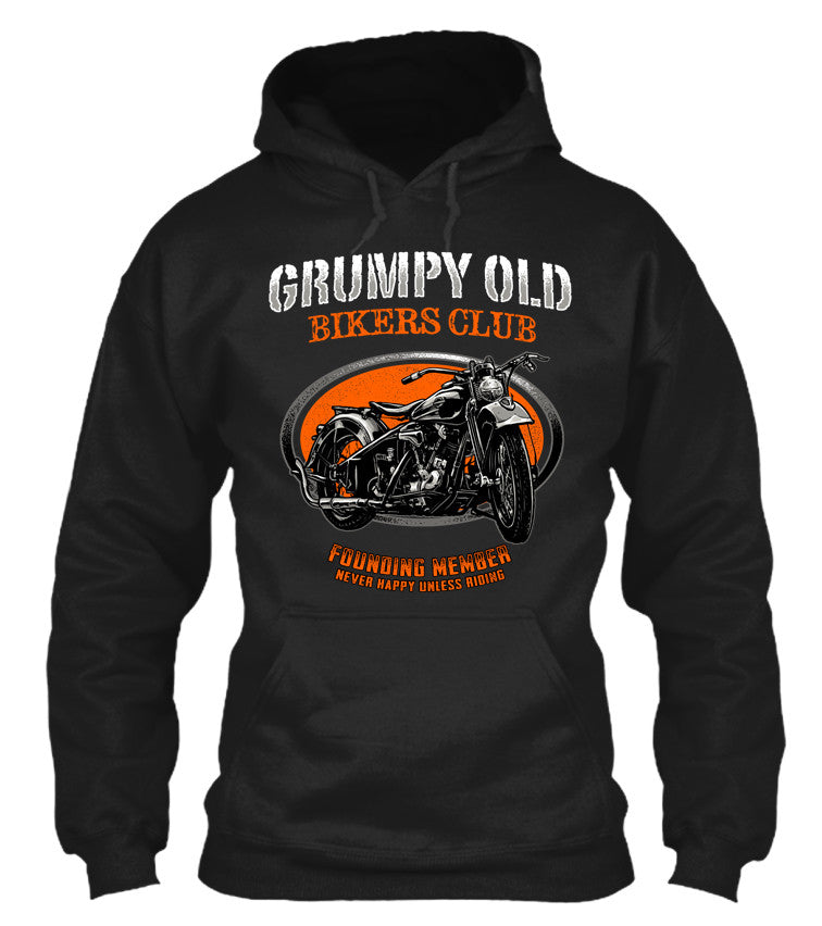 Grumpy Old Bikers Club Motorcycle (Front Print)