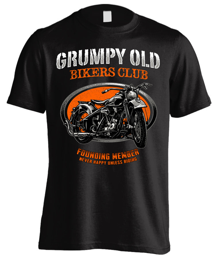 Grumpy Old Bikers Club Motorcycle (Front Print)