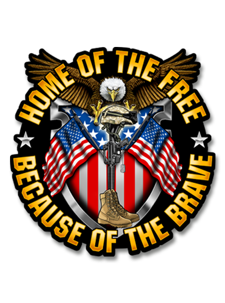 Home Of The Free, Because of The Brave Decal