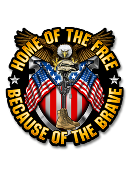 Home Of The Free, Because of The Brave Decal