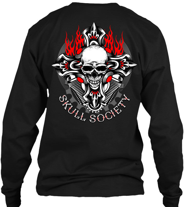 T-shirt - Biker Cross & Skull