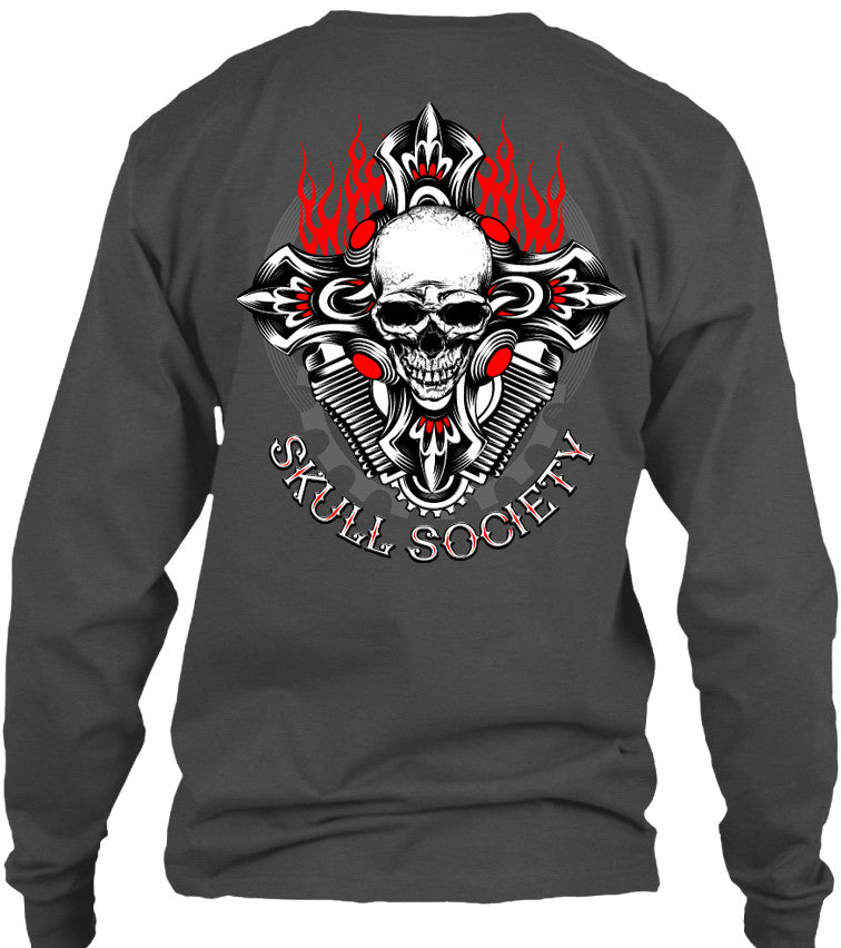 T-shirt - Biker Cross & Skull