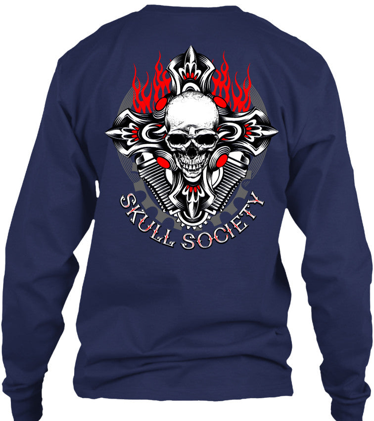 T-shirt - Biker Cross & Skull