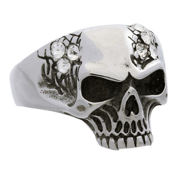 Jewelry - Stainless Steel Stones Skull Ring
