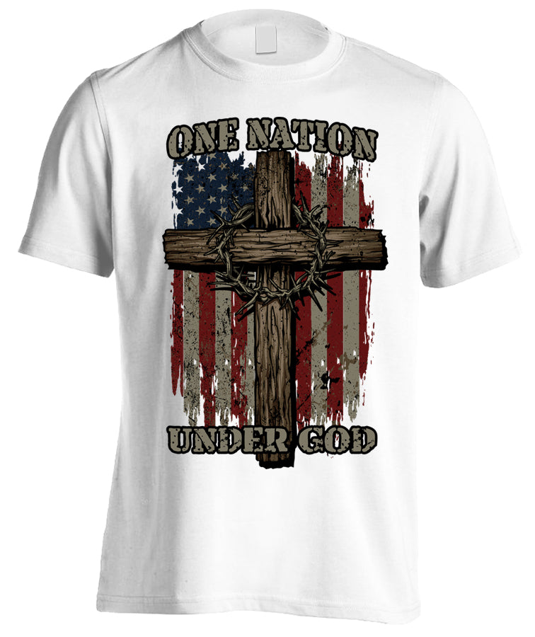 One Nation Under God T-shirt (Front Print)