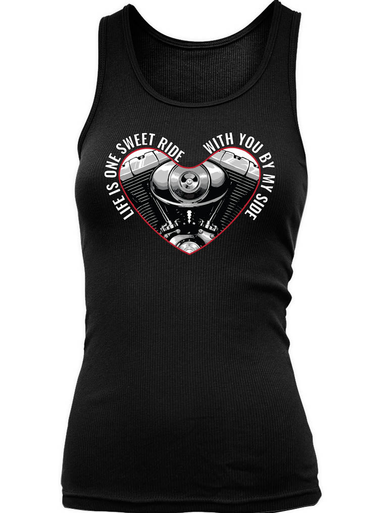Life Is One Sweet Ride With You By My Side Ladies T-shirt