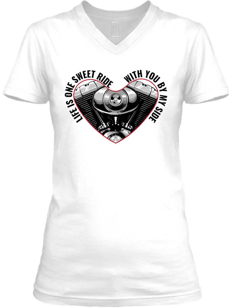 Life Is One Sweet Ride With You By My Side Ladies T-shirt