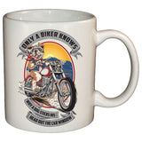 Only A Biker Knows Why A Dog Sticks His Head Out Mug