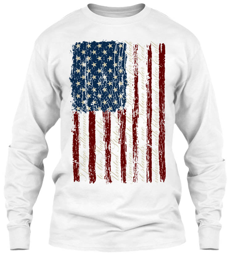 Pledge of Allegiance American Flag (Front Print)