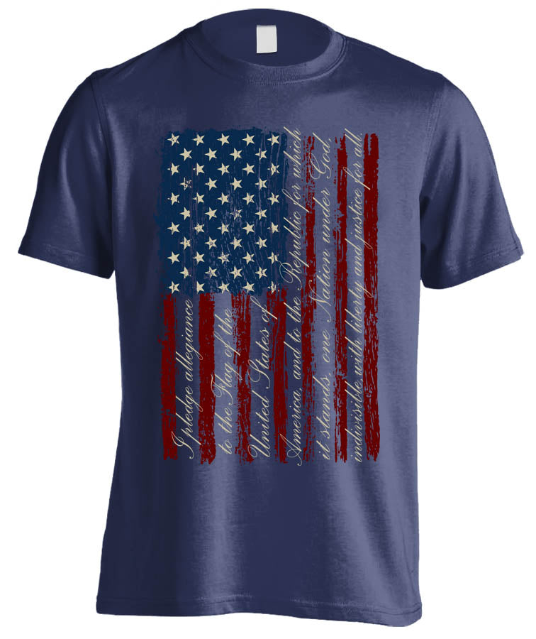 Pledge of Allegiance American Flag (Front Print)