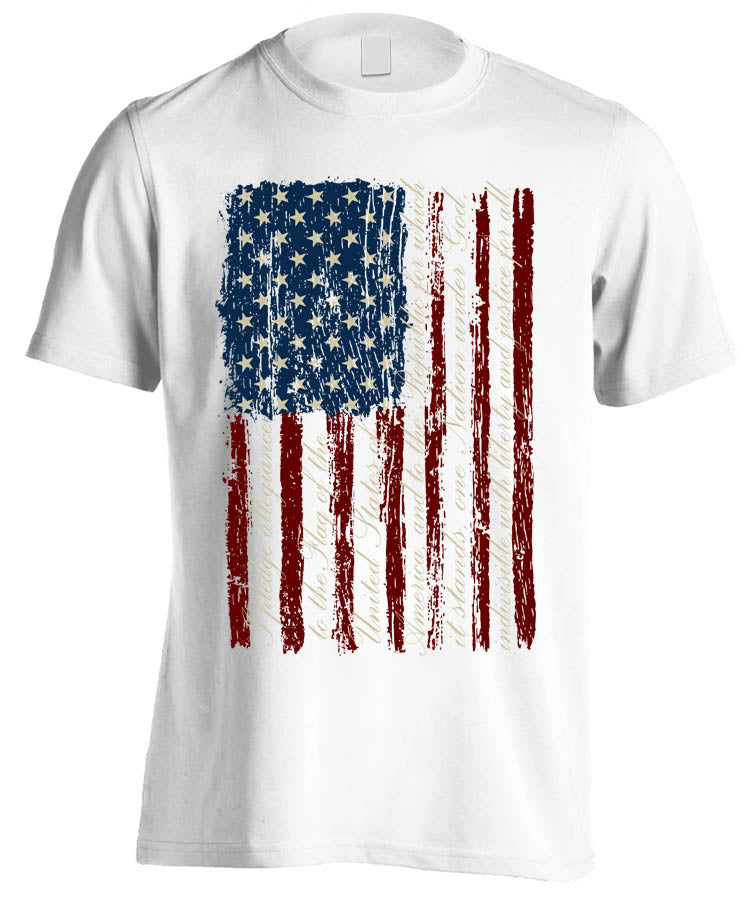 Pledge of Allegiance American Flag (Front Print)