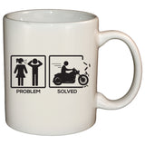 Problem Solved By Motorcycle Mug
