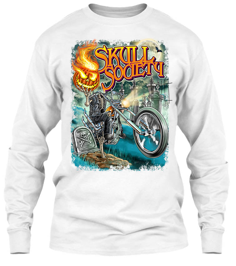 Pumpkin Head Halloween T-shirt (Front Print)