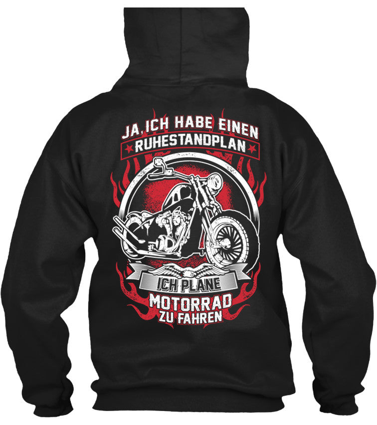 T-shirt - Ja Ich Habe Einen Ruhestandplan Ich Plane Motorrad Zu Fahren