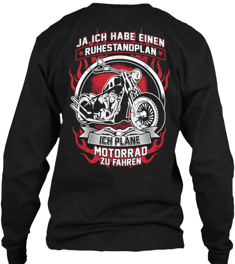 T-shirt - Ja Ich Habe Einen Ruhestandplan Ich Plane Motorrad Zu Fahren