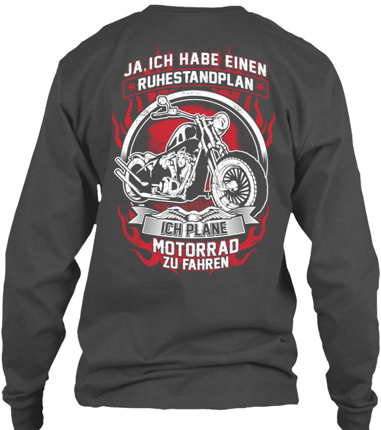 T-shirt - Ja Ich Habe Einen Ruhestandplan Ich Plane Motorrad Zu Fahren