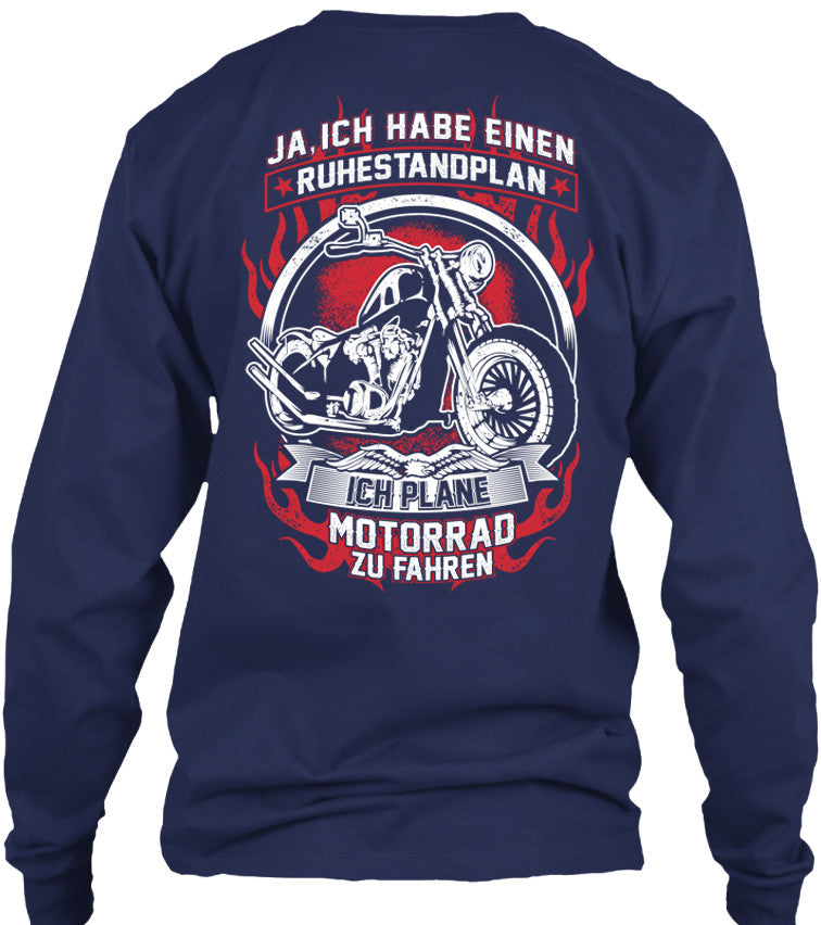 T-shirt - Ja Ich Habe Einen Ruhestandplan Ich Plane Motorrad Zu Fahren