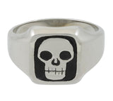 Stainless Steel Square Skull Ring