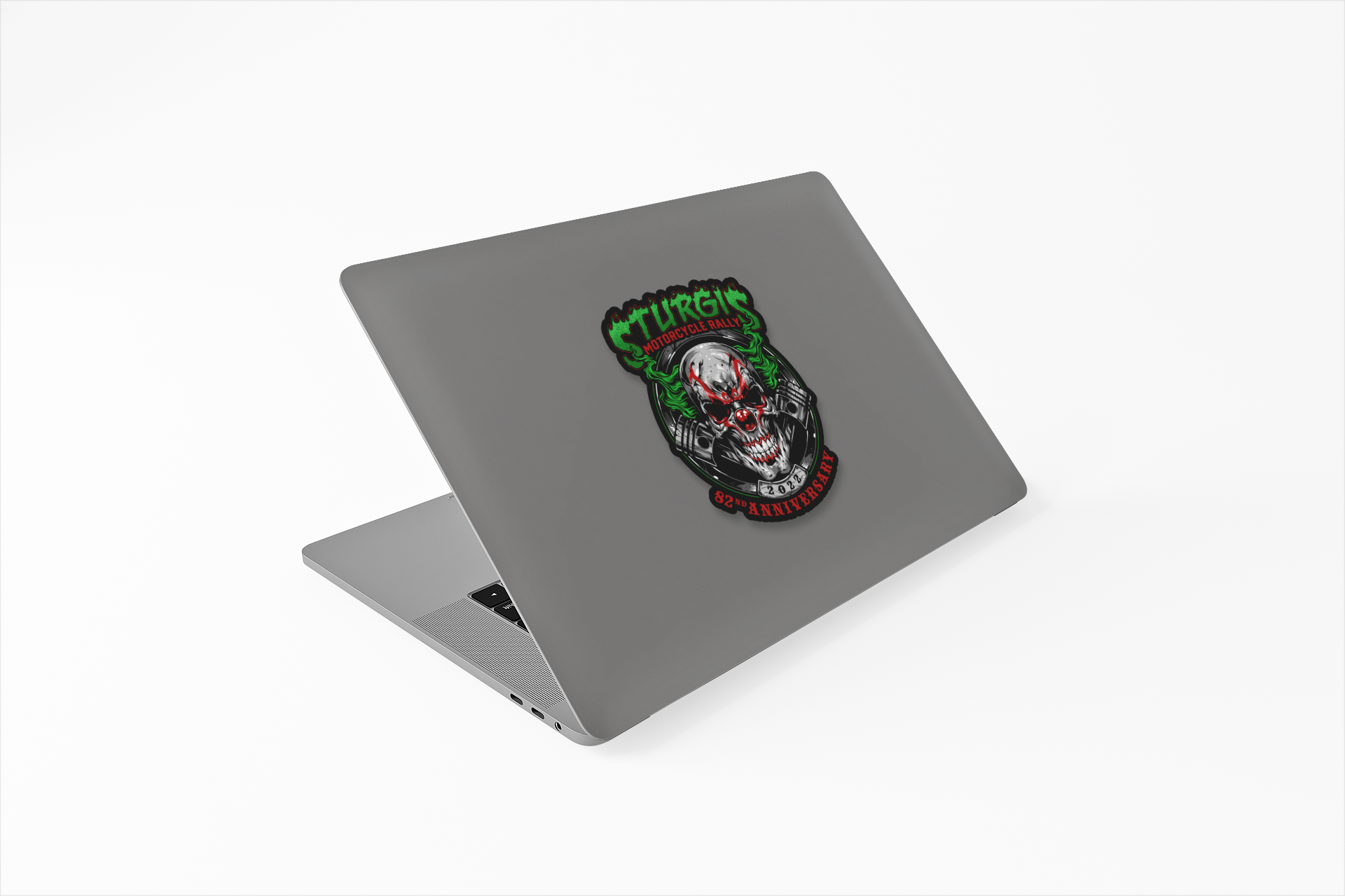2022 Sturgis Rally Green Skull Clown 82nd Anniversary Decal