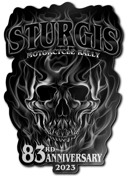 2023 Sturgis Rally Smokey Skull 83rd Anniversary Decals