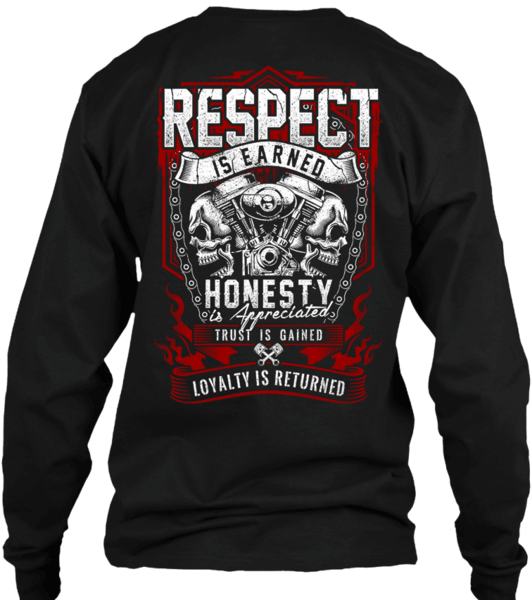 T-shirt - Respect Is Earned Skull & Engine