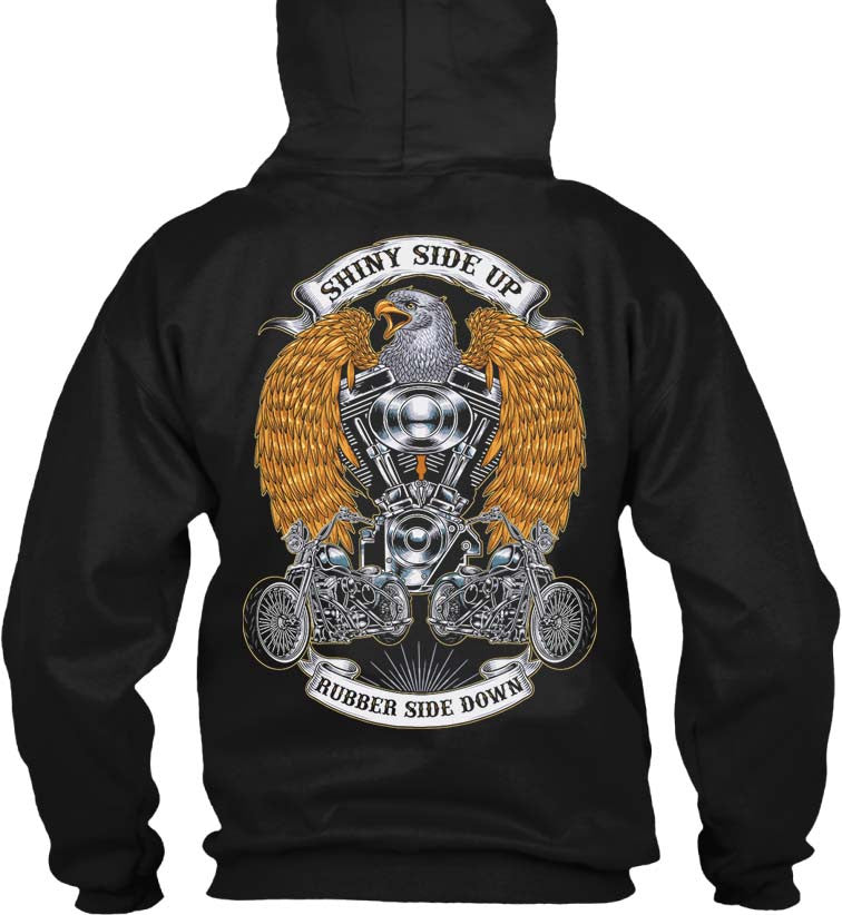 T-shirt - Shiny Side Up, Rubber Side Down