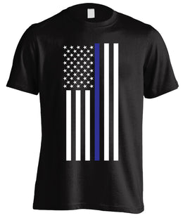 Thin Blue Line American Flag T-shirt